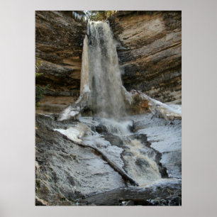 Poster Cascade rurale du Michigan