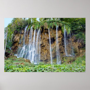Poster Cascades dans le parc national de Plitvice - Croat