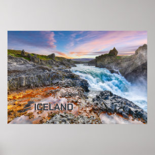 Poster Cascades de Geitafoss, Islande