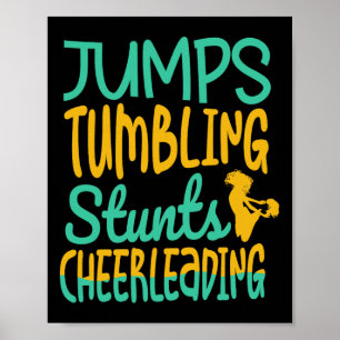 Poster Cascades de Jumbs, figures acrobatiques, Cheerleea