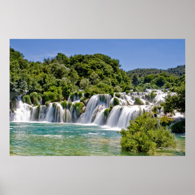 Poster Cascades du Parc National de Krka en Croatie Europ (Devant)