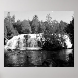Poster Cascades noires et blanches 16x20