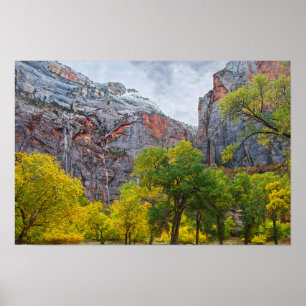 Poster Cascades, parc national de Zion, Utah