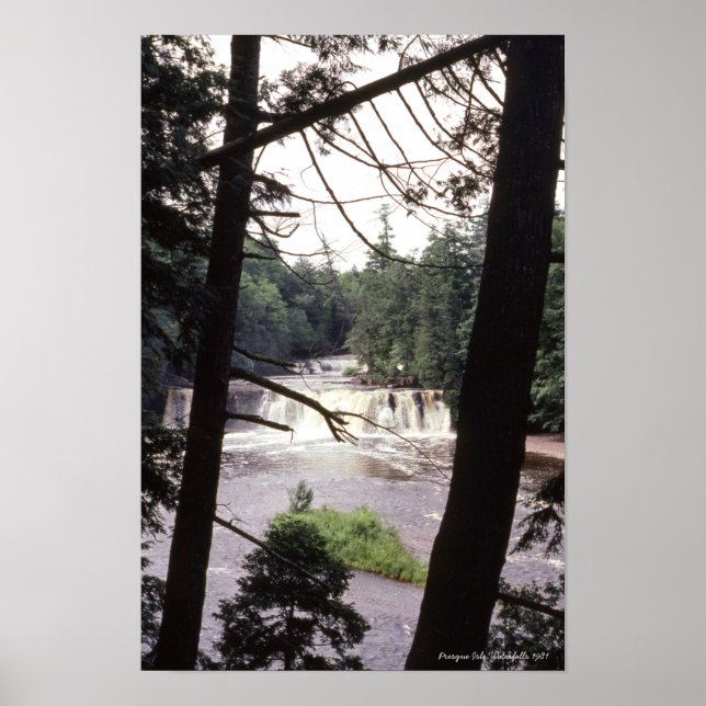 Poster Cascades Presque Isle 1981 Montagnes Porcupine (Devant)