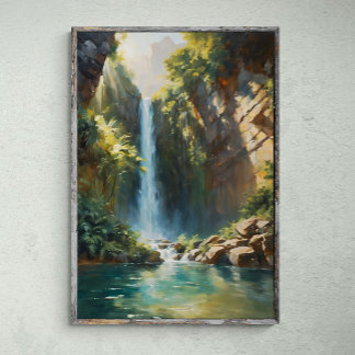 Poster Cascady Majesty : Cascade de la falaise de la jung
