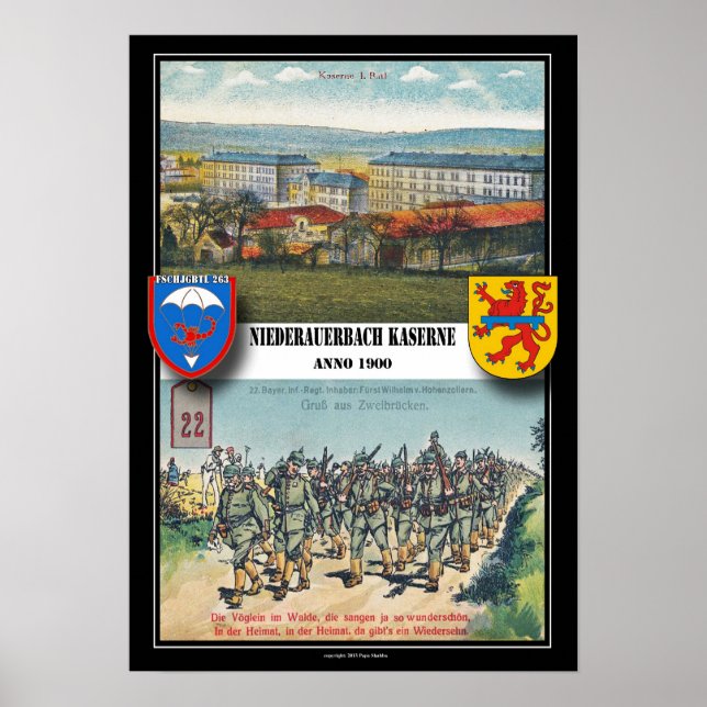 Poster Casernes aéroportées Niederauerbach (Devant)