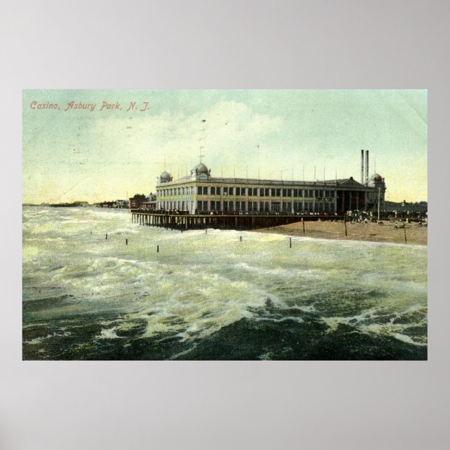 Poster Casino, Asbury Park NJ 1910 (Devant)