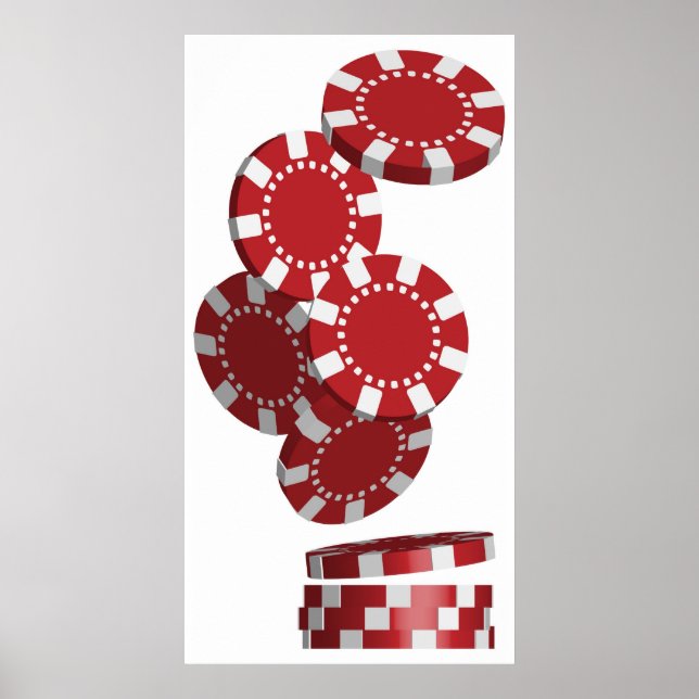 Poster Casino / Chips de poker (Devant)