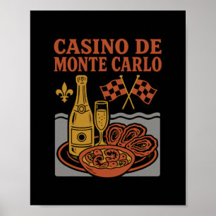 Poster Casino De Monte Carlo Souvenir Monaco Nourriture E