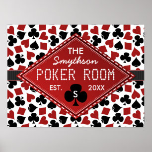 Poster Casino de salle de poker personnalisable