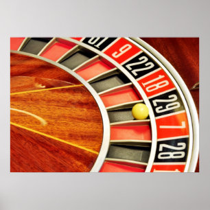 Poster casino roulette ball numéro 29 jeu