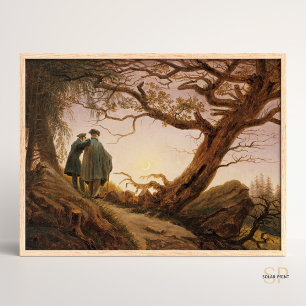Poster Caspar David Friedrich Deux hommes envisagent le M