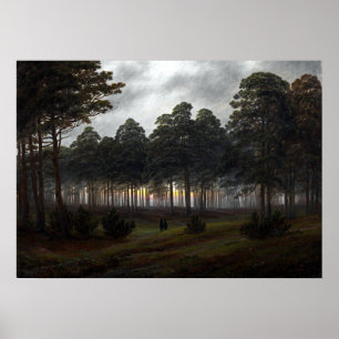Poster Caspar David Friedrich L'heure du jour La soirée
