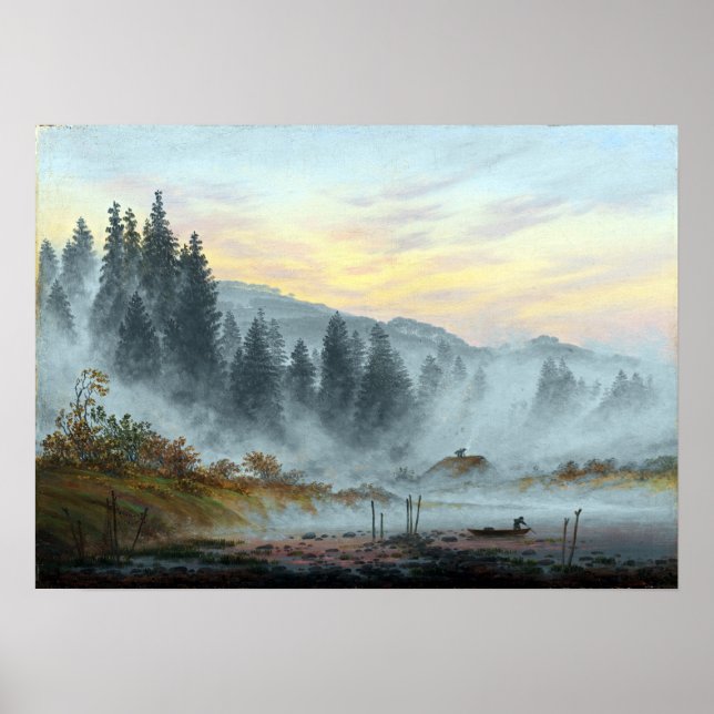 Poster Caspar David Friedrich L'heure du matin du jour (Devant)
