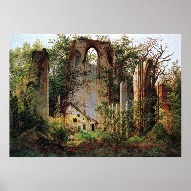 Poster Caspar David Friedrich Monastère Ruines Eldena (Devant)