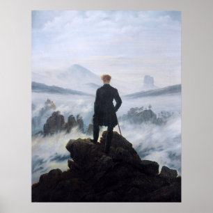 Poster CASPAR DAVID FRIEDRICH - Wanderer au-dessus de la 