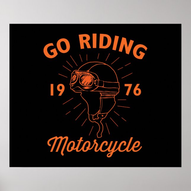 Poster Casque classique pour moto (Devant)