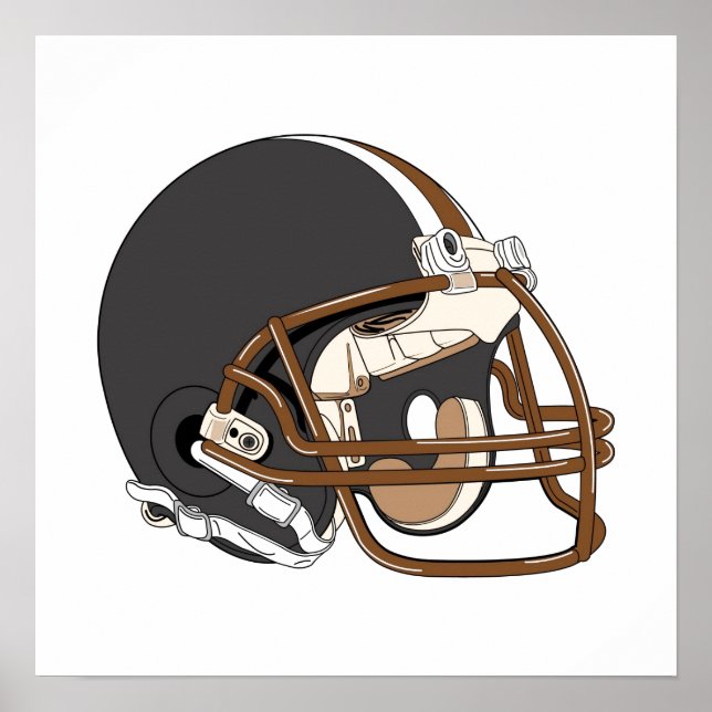 Poster Casque de football Brown (Devant)