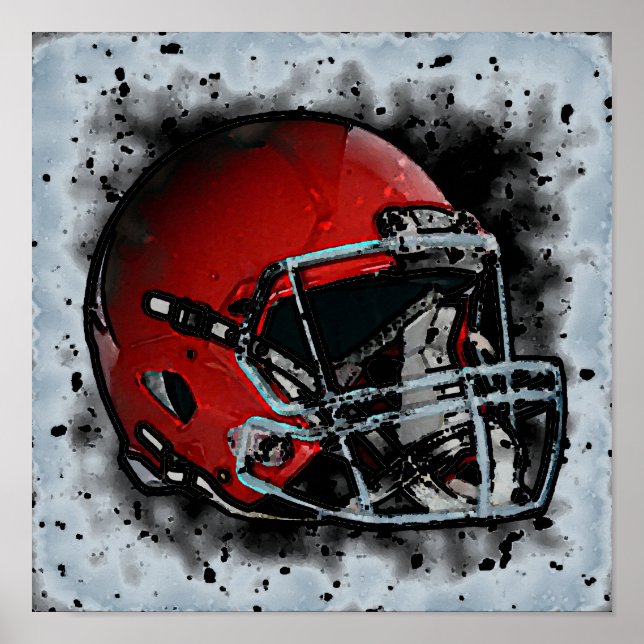 Poster Casque de football Pop Art (Devant)