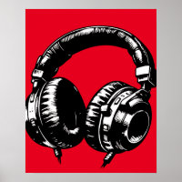 Casque de musique noir Danse DJ