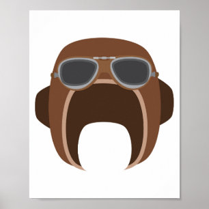 Poster Casque de pilote