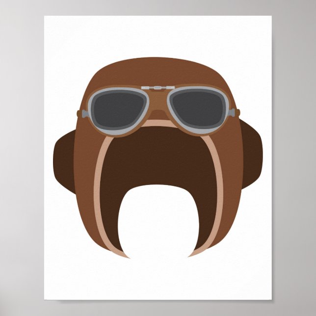 Poster Casque de pilote (Devant)