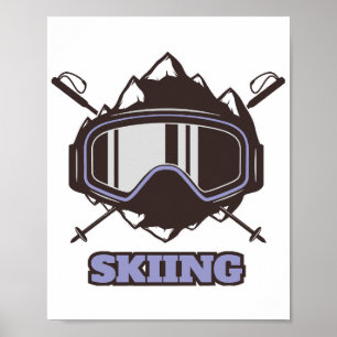 Poster Casque de ski cool