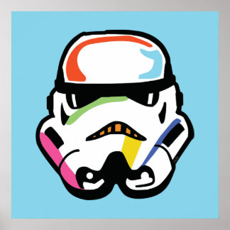 Poster Casque de Stormtrooper Star Wars Retro Pop