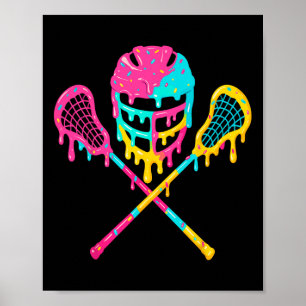 Poster Casque Lacrosse Lâcheuse Casque Crème de glace Bât
