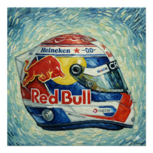 Poster Casque Max de Formule Un