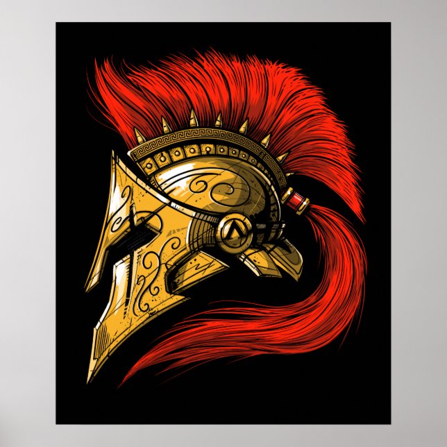 Poster Casque Spartan (Devant)