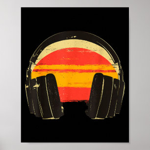 Poster Casques de soleil Musique relaxante Casques Musiqu
