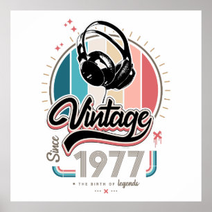 Poster Casques vintages depuis 1977