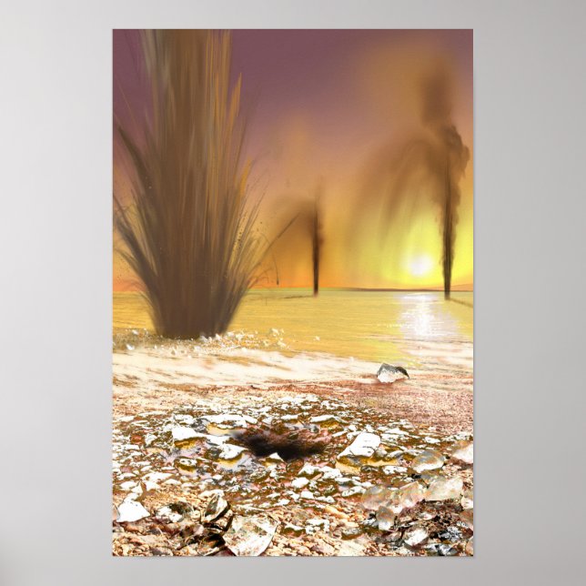 Poster Casquette de glace polaire sud de Martian (Devant)