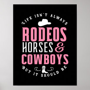 Poster Casquette des bottes de cow-boy de Rodeo Horse