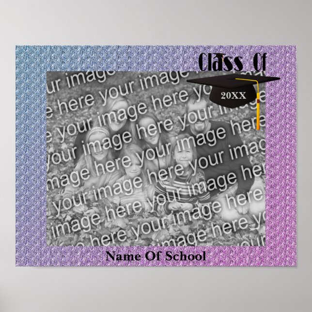 Poster Casquette Et Tassel Graduation Frame Ajouter Votre (Devant)