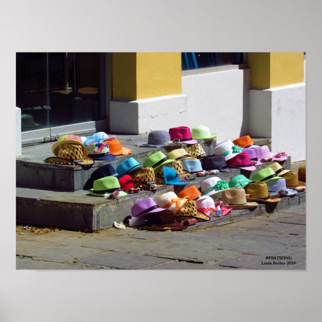 Poster Casquettes à vendre sur l'affiche (Devant)