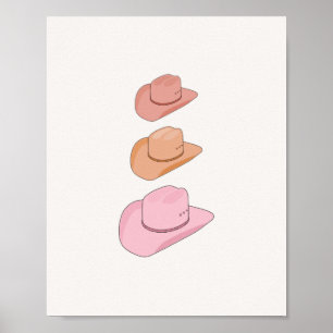 Poster Casquettes Cowboy