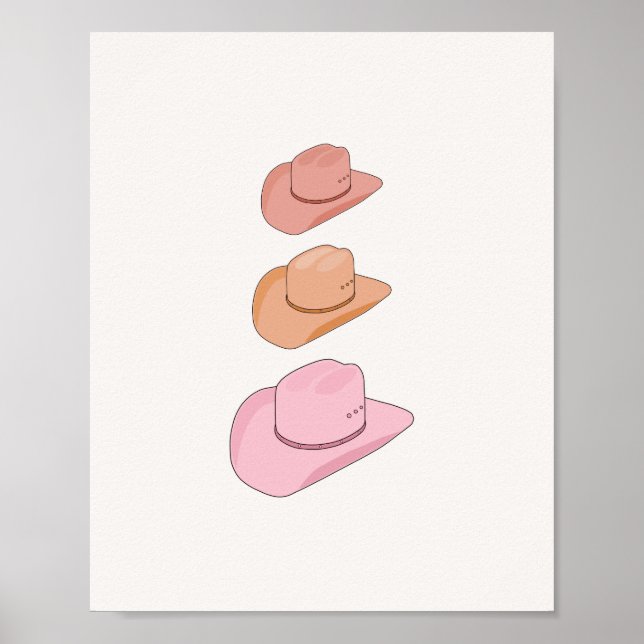 Poster Casquettes Cowboy (Devant)