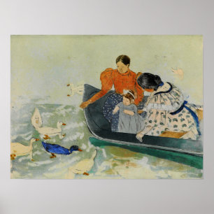 Poster Cassatt - Nourrir les canards 1894