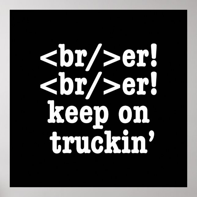 Poster Casse-cou! casse-cou! continue de rouler // Code H (Devant)