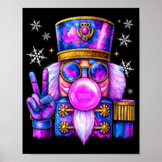 Poster Casse-noisette Violet Qui Fait De La Bulle De Chew