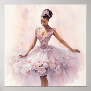 Poster Casse-noix : Fée de prune de sucre noire dans Tutu