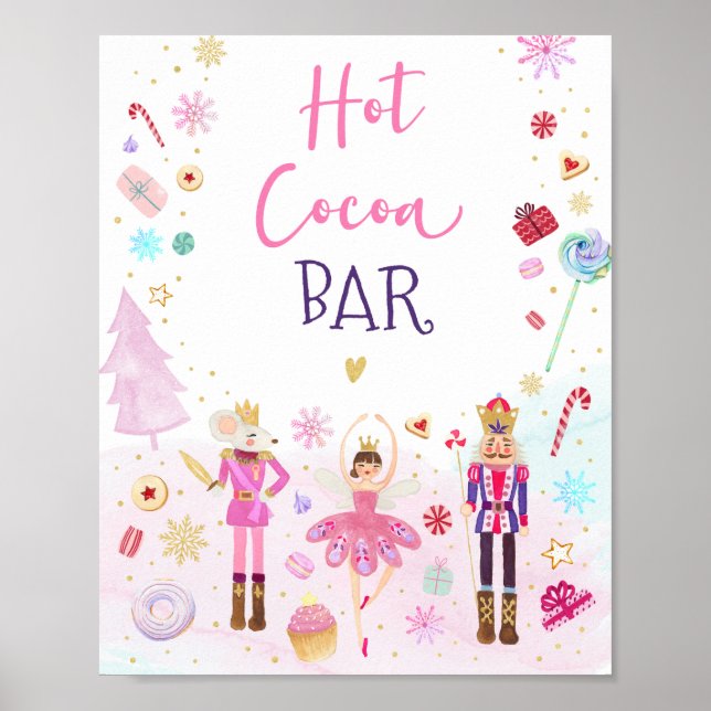 Poster Casse-noix Pays de sucreries Barre de cacao chaud (Devant)