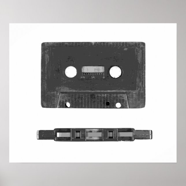 Poster cassette audio rétro (Devant)
