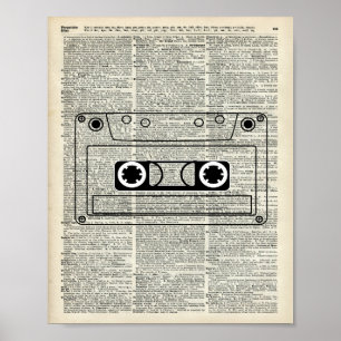Poster Cassette de musique vintage