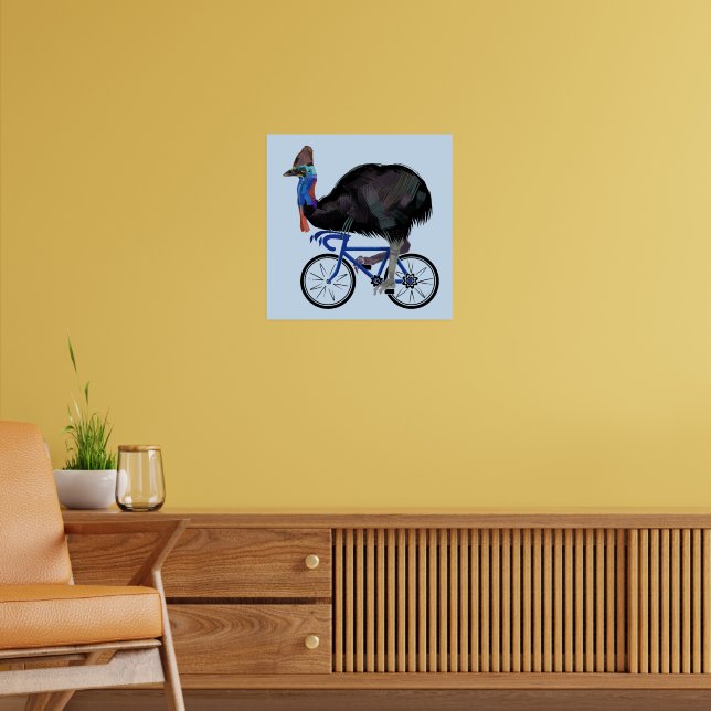 Poster Cassowary En Vélo (Salon 2)