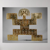 Cast Tumbaga pectoral, de Huaca del Dragon