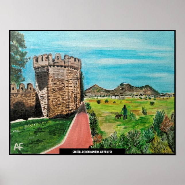 Poster Castell de Benisanó Peinture d'Alfred Fox (Devant)