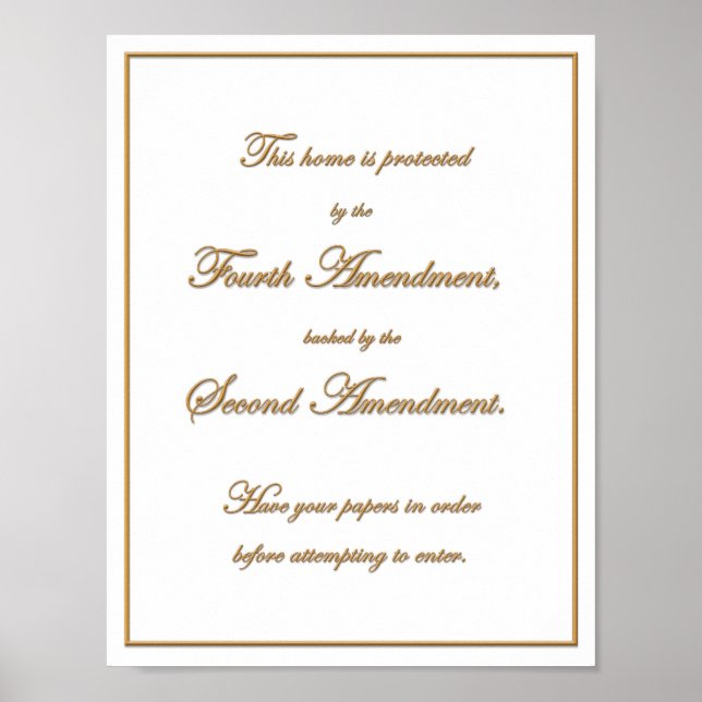 Poster Castle Doctrine Notice (Devant)